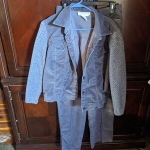 Purple corduroy outfit